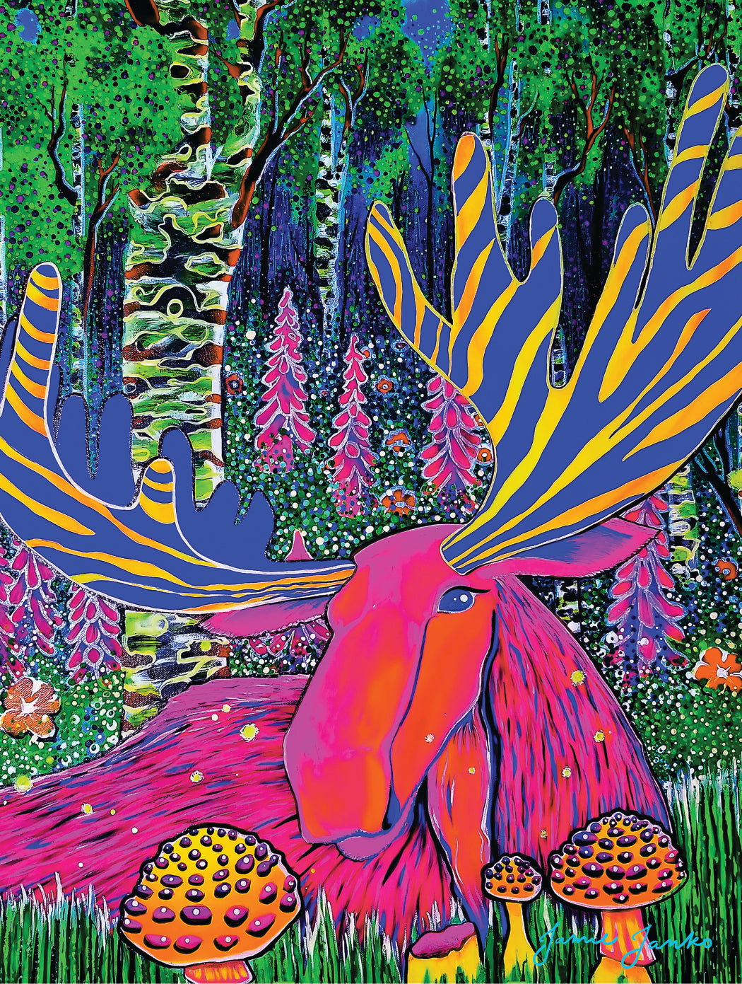 "PSYCHEDELIC MOOSE" 500 Piece Puzzle