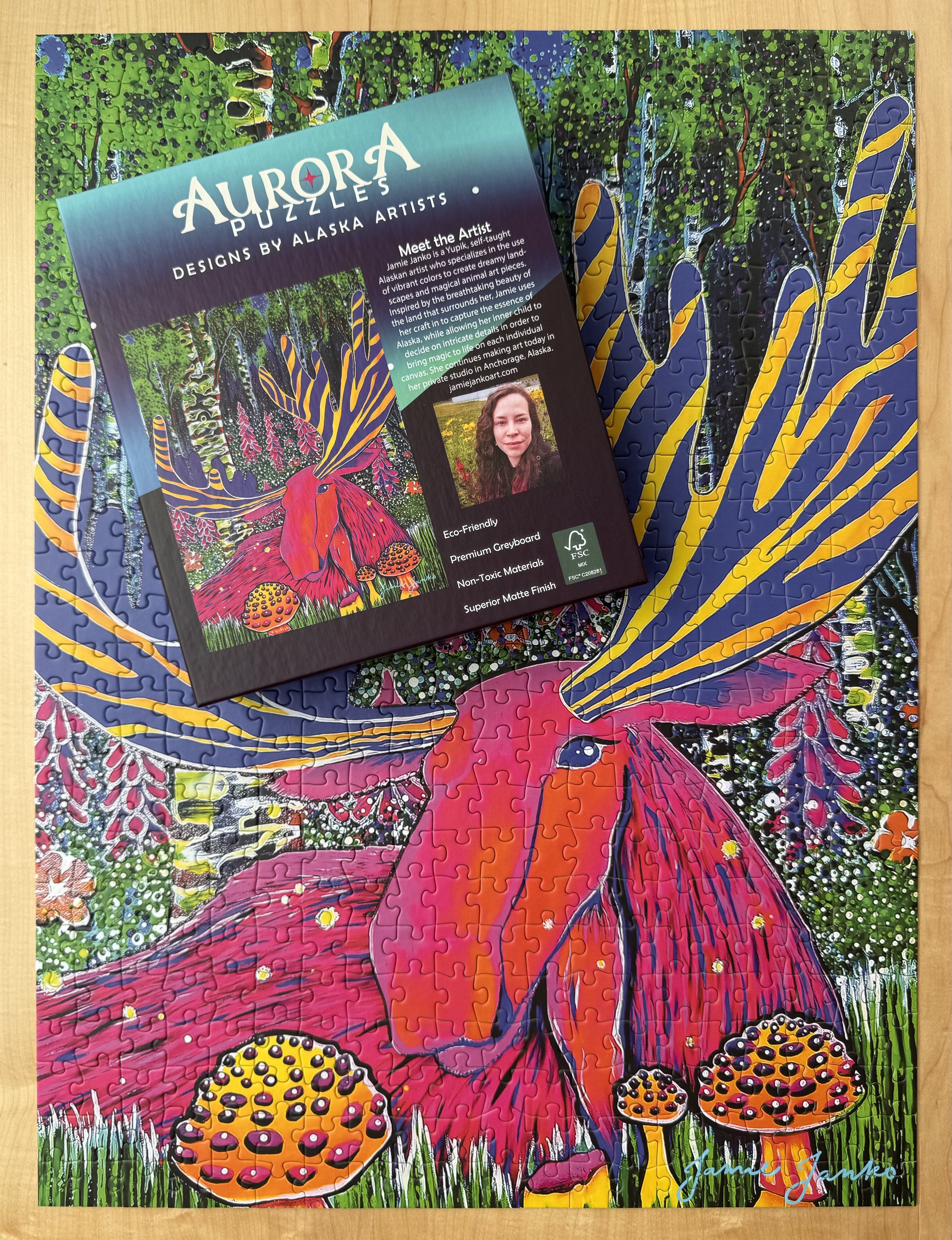 "PSYCHEDELIC MOOSE" 500 Piece Puzzle