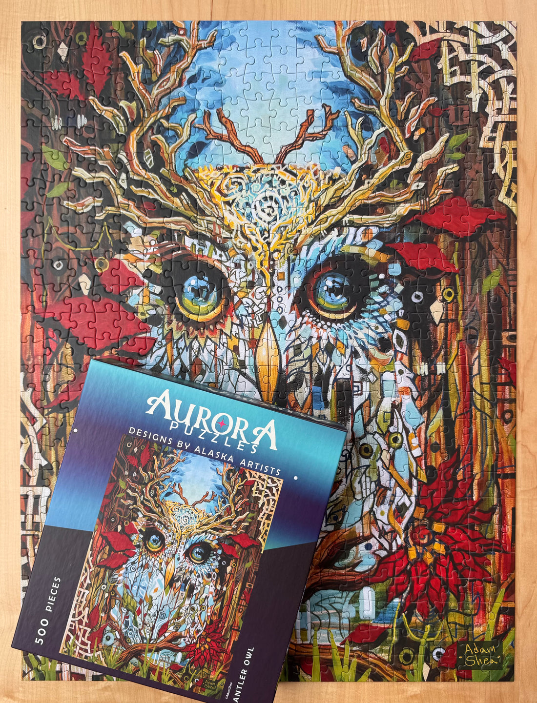 "ANTLER OWL" 500 Piece Puzzle
