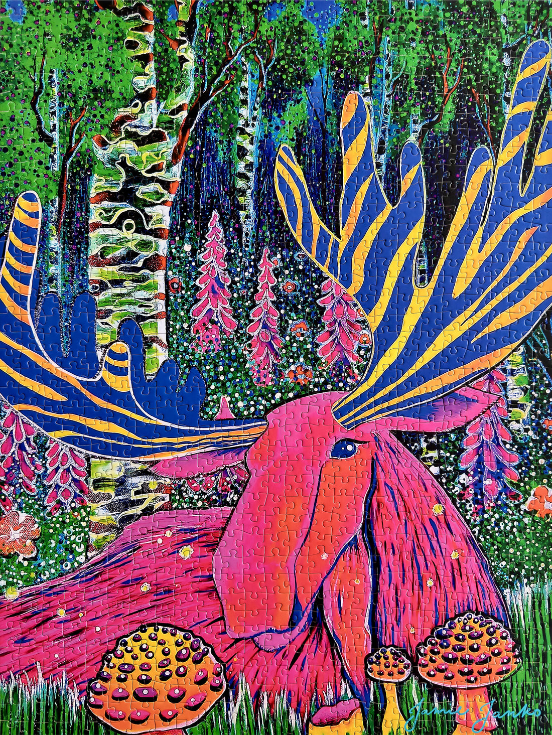 "PSYCHEDELIC MOOSE" 1000 Piece Puzzle