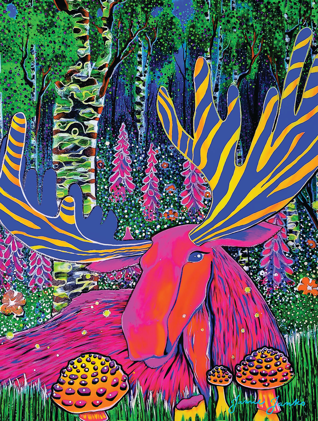 "PSYCHEDELIC MOOSE" 500 Piece Puzzle