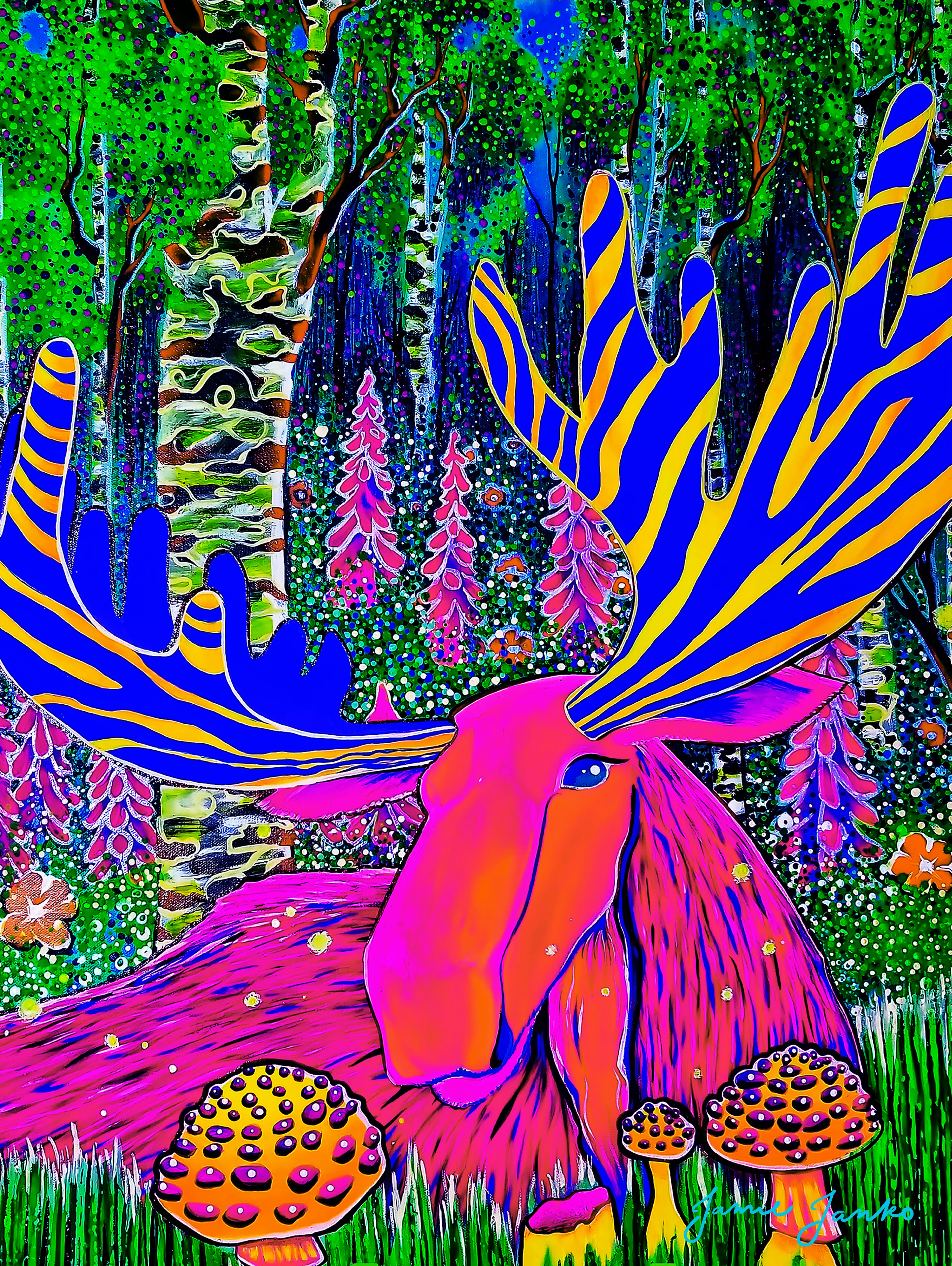 "PSYCHEDELIC MOOSE" 1000 Piece Puzzle