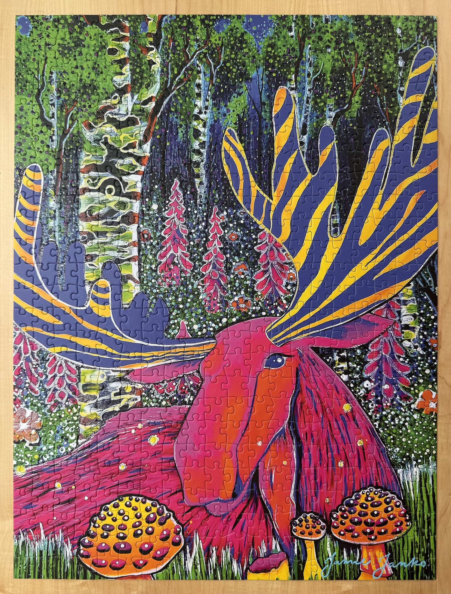 "PSYCHEDELIC MOOSE" 500 Piece Puzzle