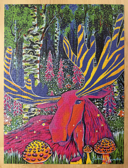 "PSYCHEDELIC MOOSE" 500 Piece Puzzle