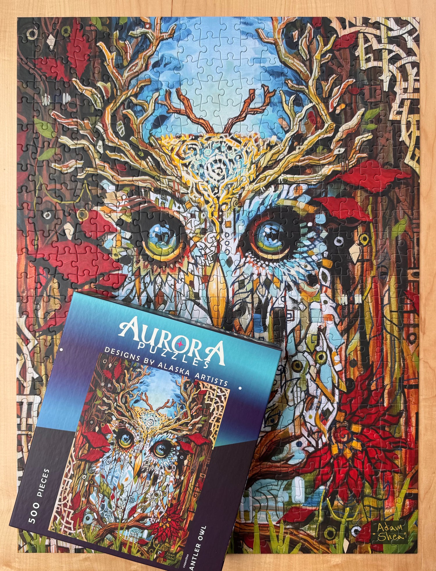 "ANTLER OWL" 500 Piece Puzzle