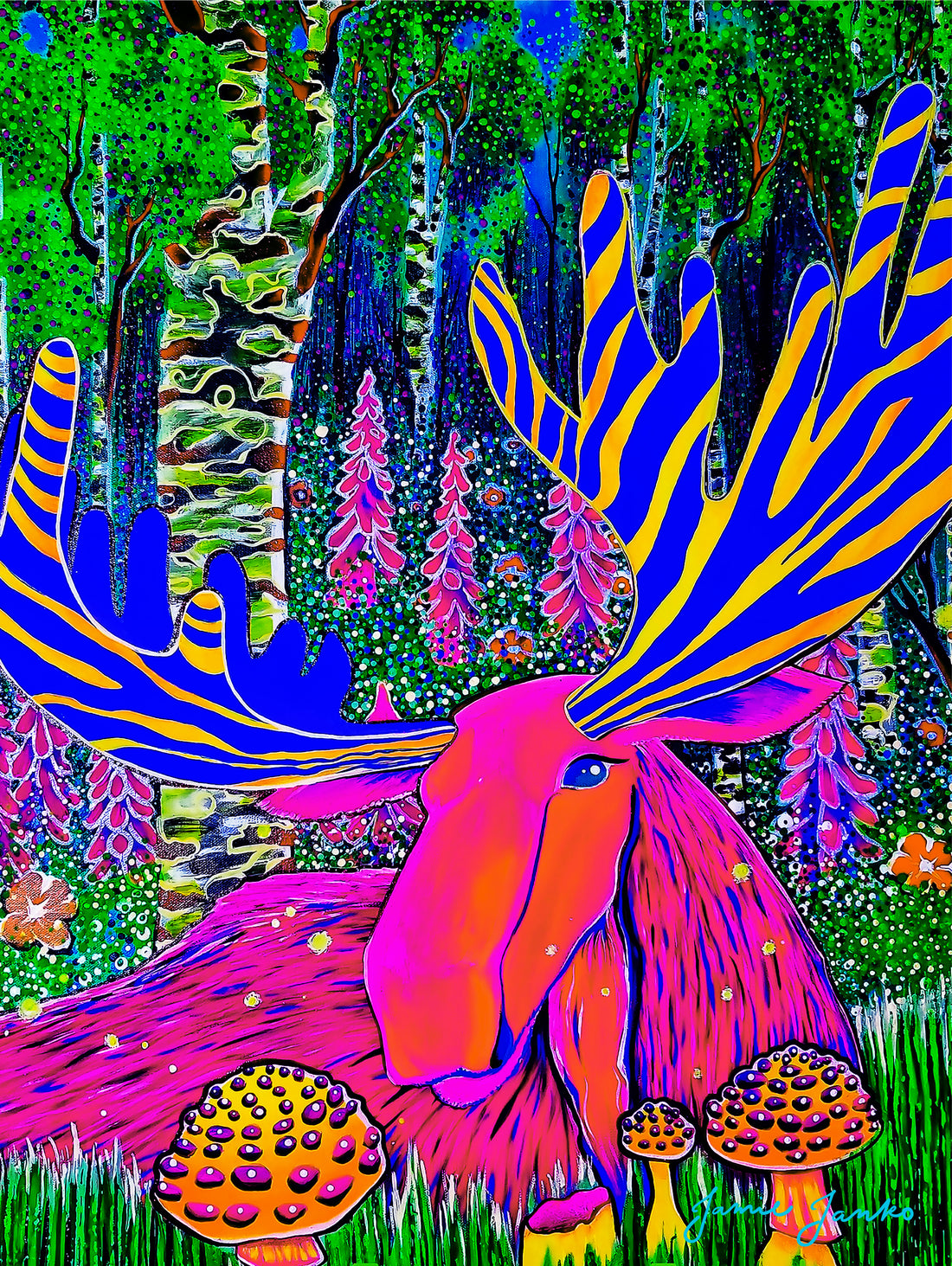 "PSYCHEDELIC MOOSE" 500 Piece Puzzle